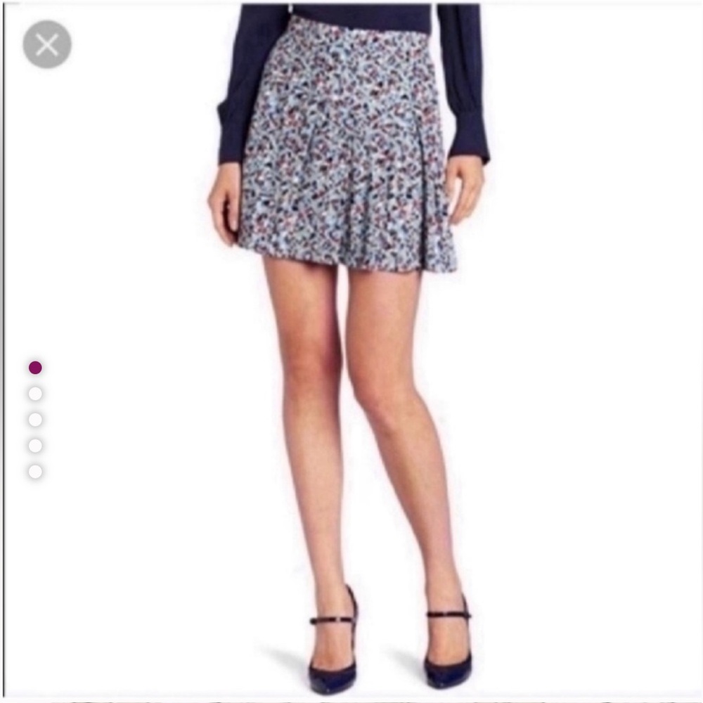 BCBGeneration Pink and Blue Skater Mini Skirt 10